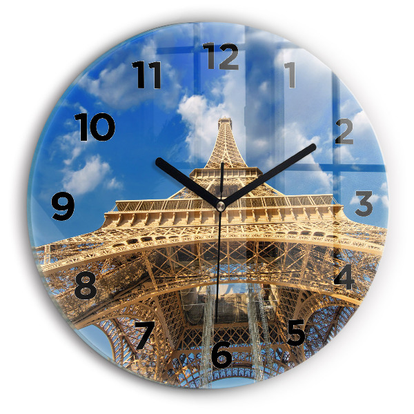Reloj de pared redondo Francia Torre Eiffel