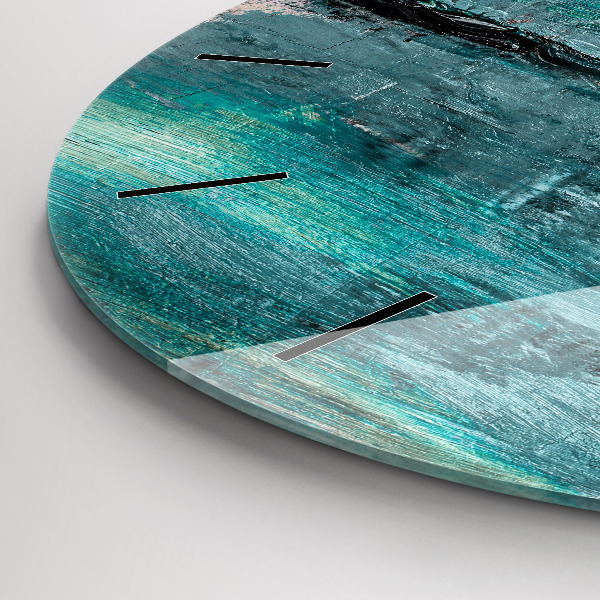 Reloj de cristal redondo Óleo textura abstracta