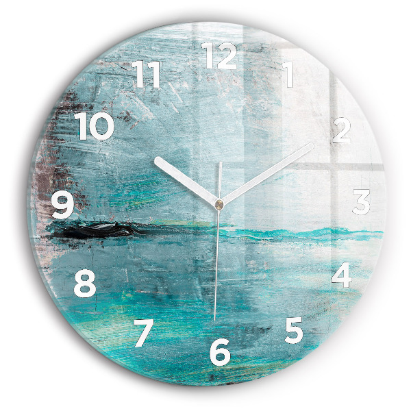 Reloj de cristal redondo Óleo textura abstracta