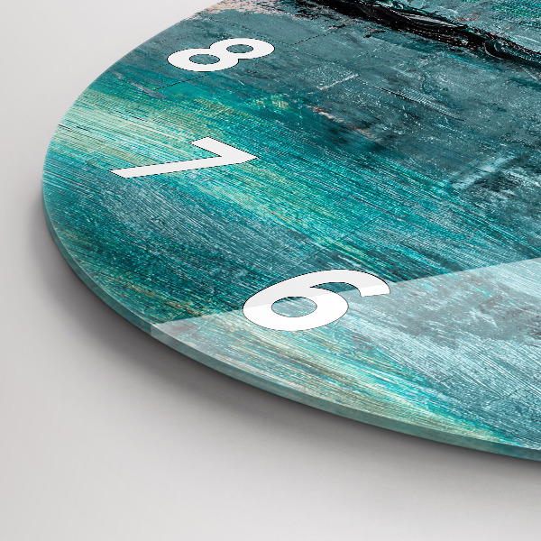 Reloj de cristal redondo Óleo textura abstracta