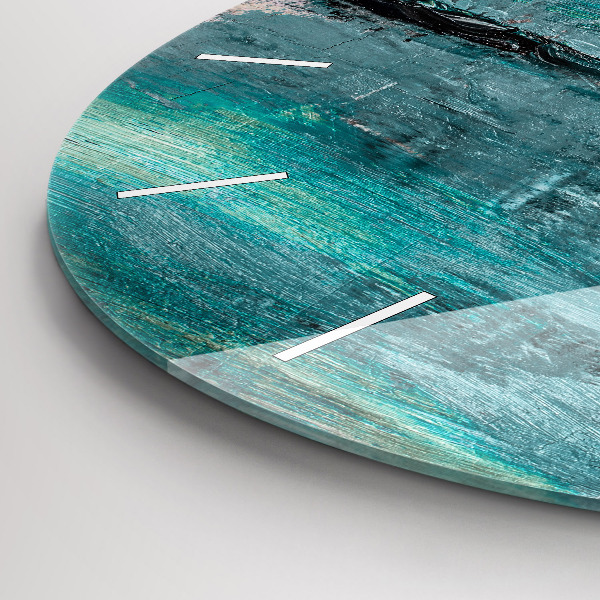 Reloj de cristal redondo Óleo textura abstracta