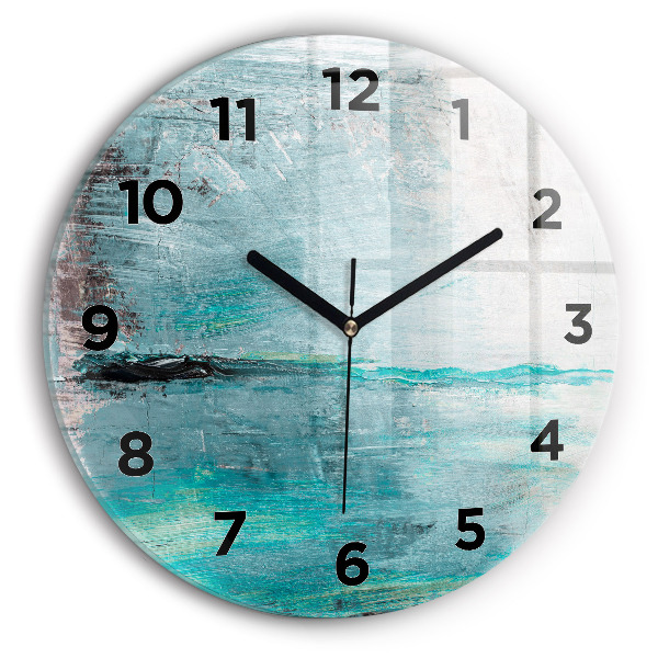 Reloj de cristal redondo Óleo textura abstracta