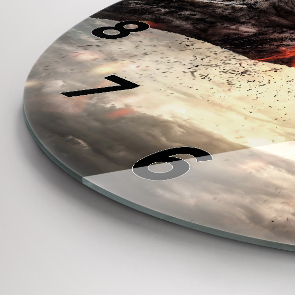 Reloj de cristal redondo Puños Poder