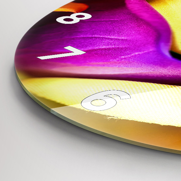 Reloj de pared redondo Rosa arco iris