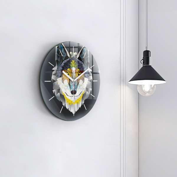 Reloj de pared redondo Cabeza de lobo