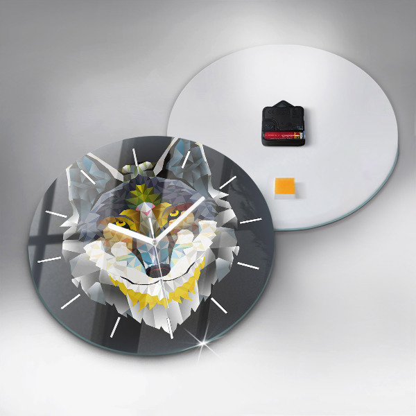 Reloj de pared redondo Cabeza de lobo