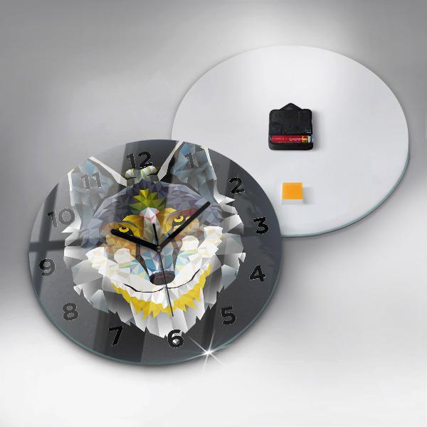 Reloj de pared redondo Cabeza de lobo