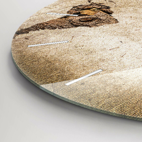 Reloj redondo pared Mapamundi vintage