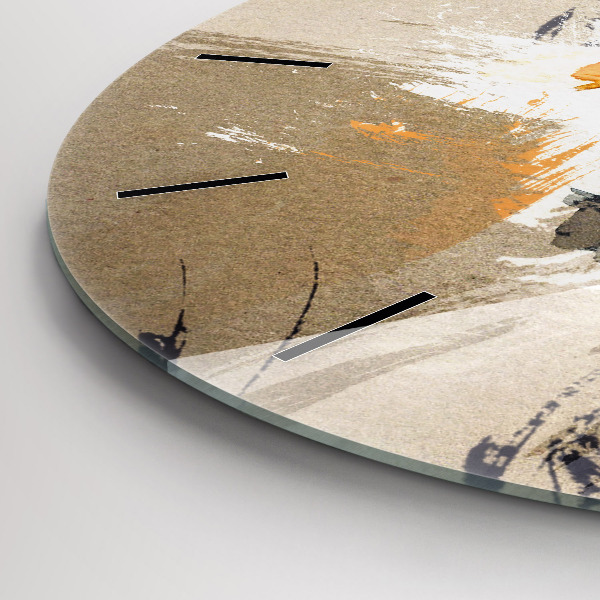 Reloj de cristal redondo Retrato de mujer abstracto