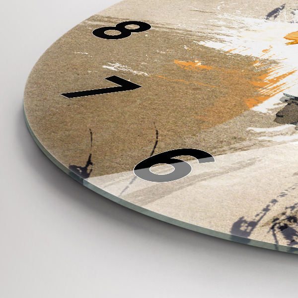 Reloj de cristal redondo Retrato de mujer abstracto