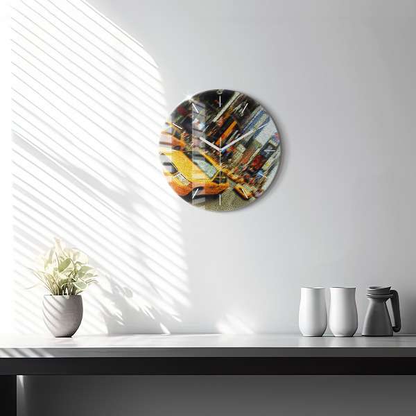 Reloj de pared redondo Taxis de Nueva York