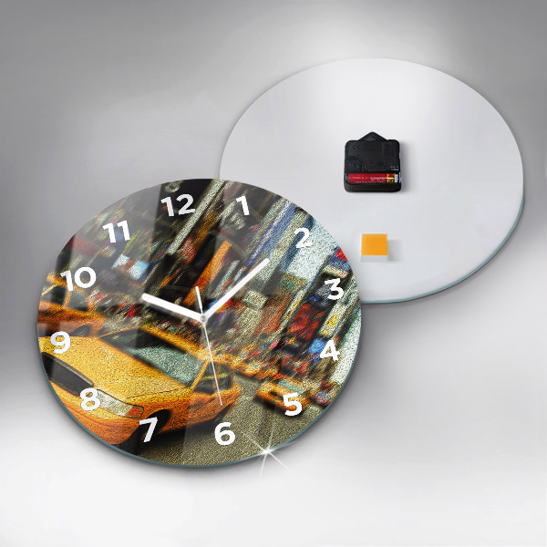 Reloj de pared redondo Taxis de Nueva York