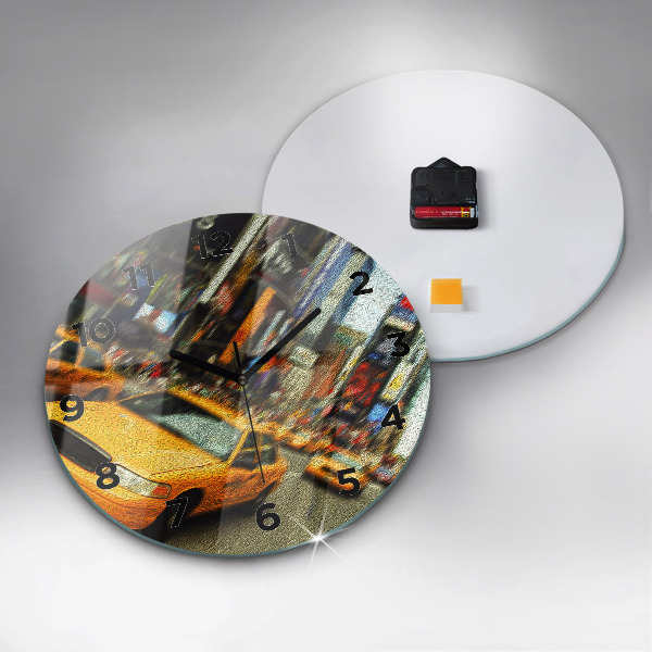 Reloj de pared redondo Taxis de Nueva York
