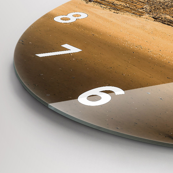 Reloj de pared redondo Pirámides y puesta de sol