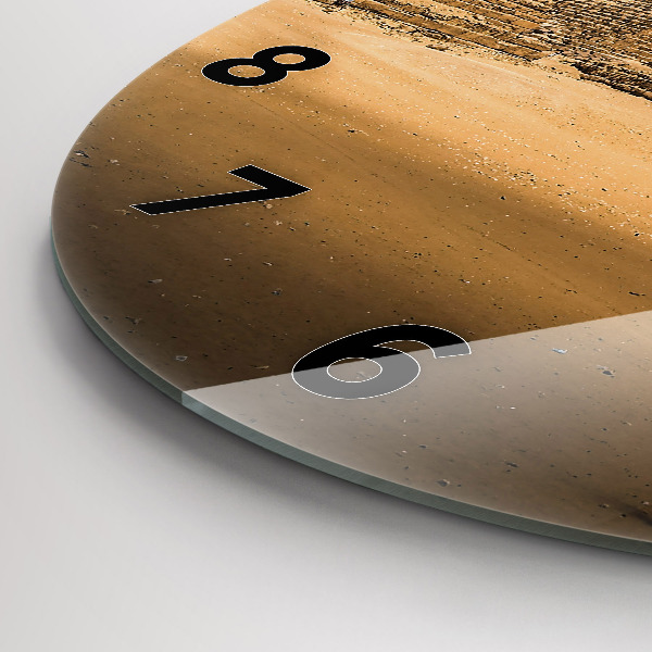 Reloj de pared redondo Pirámides y puesta de sol