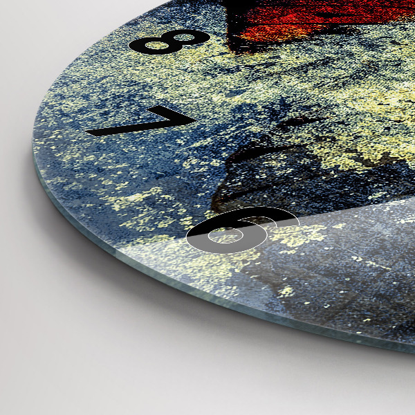 Reloj de cristal redondo Mariposa estilo vintage