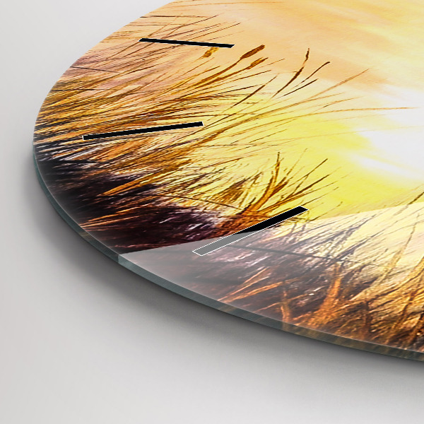 Reloj redondo pared Grullas al atardecer