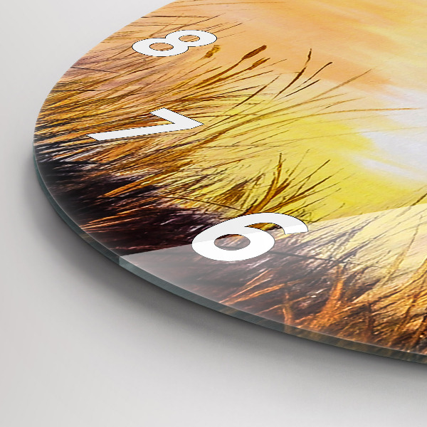 Reloj redondo pared Grullas al atardecer