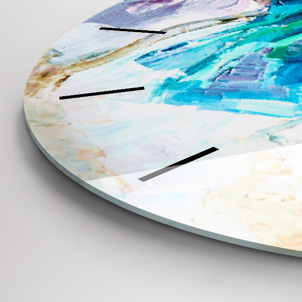 Reloj de pared redondo Preparación de una bailarina