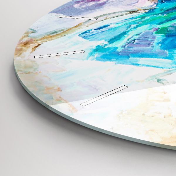 Reloj de pared redondo Preparación de una bailarina