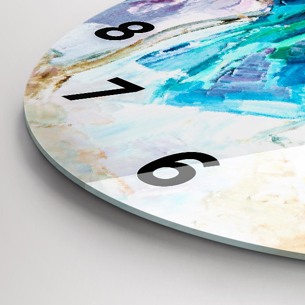 Reloj de pared redondo Preparación de una bailarina