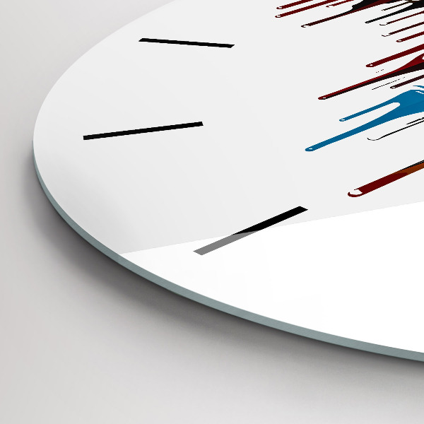 Reloj de cristal redondo Cebra de colores