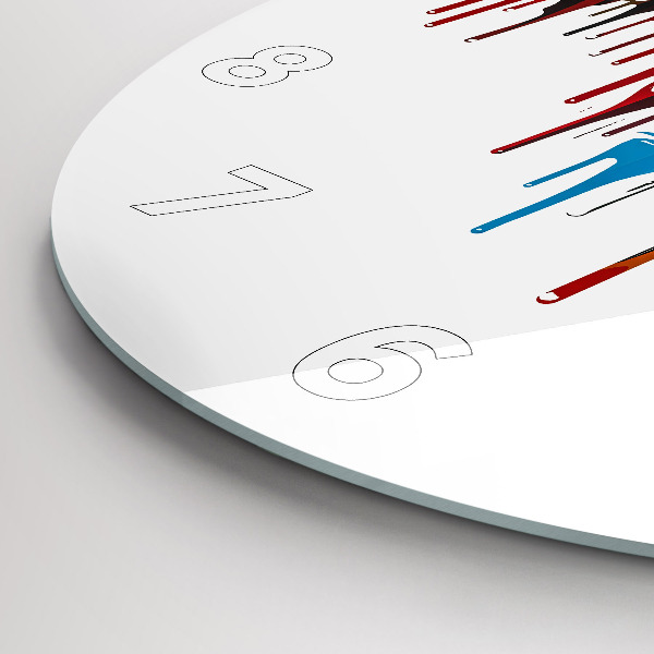 Reloj de cristal redondo Cebra de colores