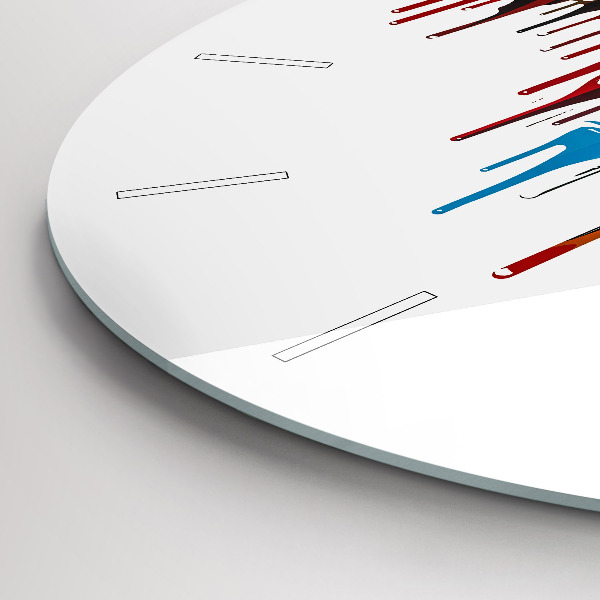 Reloj de cristal redondo Cebra de colores