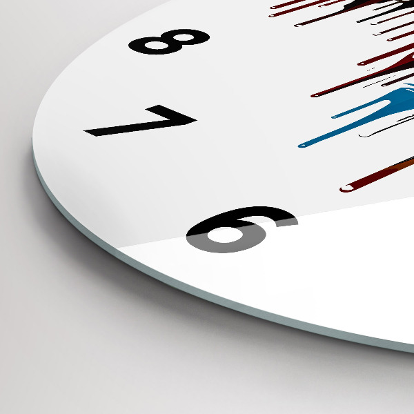 Reloj de cristal redondo Cebra de colores