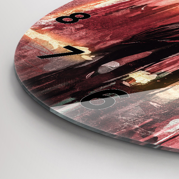 Reloj de cristal redondo Pareja de jóvenes enamorados