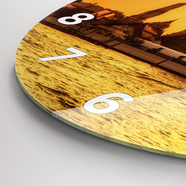 Reloj de pared redondo Wat arun Bangkok Tailandia