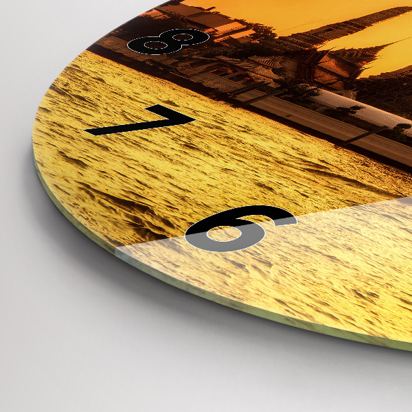 Reloj de pared redondo Wat arun Bangkok Tailandia