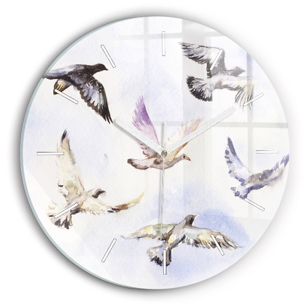 Reloj redondo pared Pájaros volando