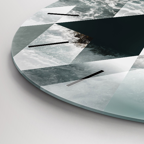 Reloj redondo pared Olas marinas abstracto