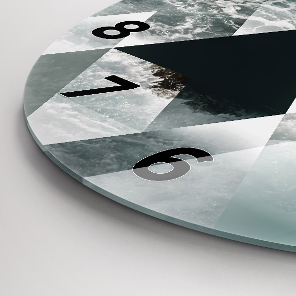 Reloj redondo pared Olas marinas abstracto