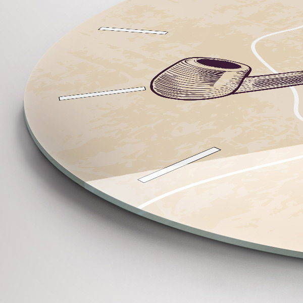 Reloj redondo pared Hombre con pipa