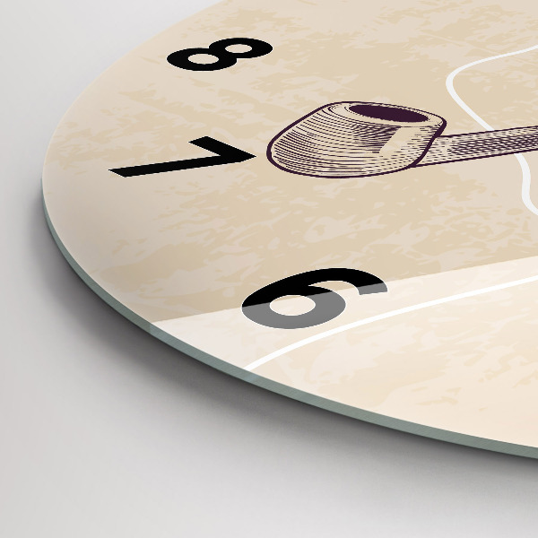 Reloj redondo pared Hombre con pipa