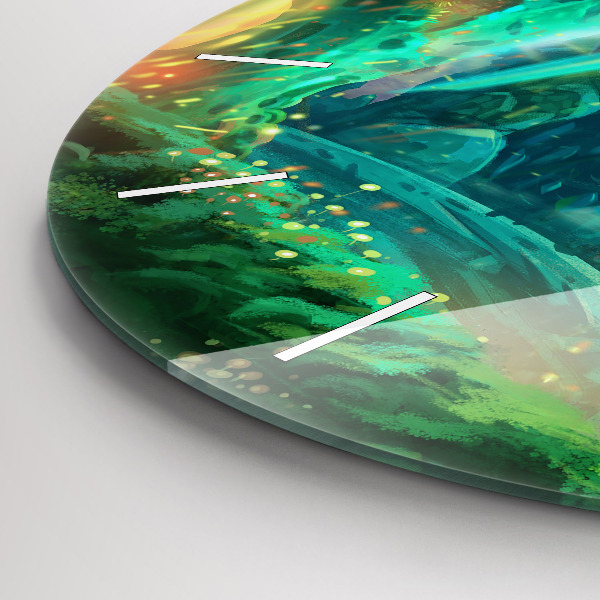 Reloj de pared redondo Niños en un bosque de cuento