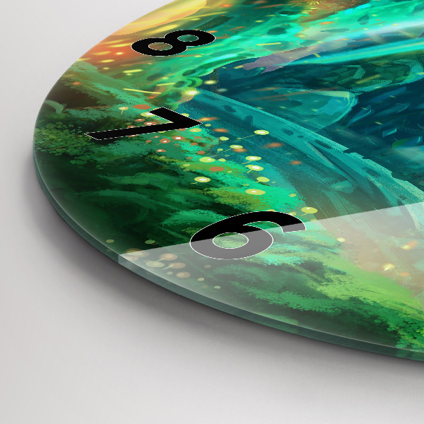 Reloj de pared redondo Niños en un bosque de cuento