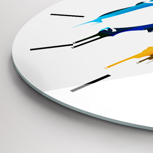 Reloj redondo pared Elefante pintado de colores