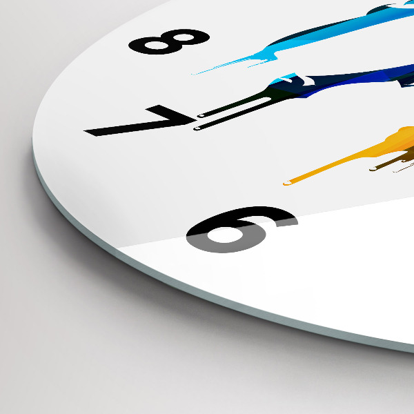 Reloj redondo pared Elefante pintado de colores