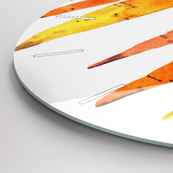 Reloj redondo pared Ilustración de zanahorias