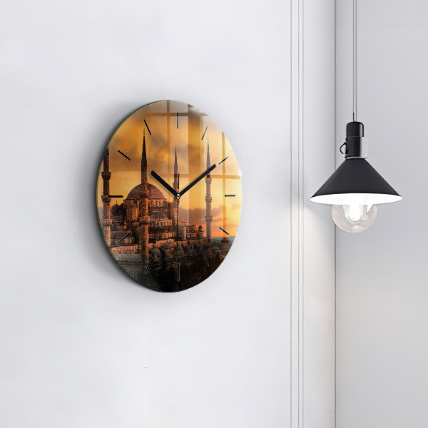 Reloj de cristal redondo Mezquita de Estambul