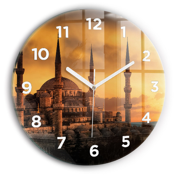 Reloj de cristal redondo Mezquita de Estambul