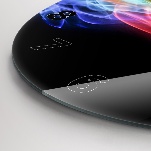 Reloj de pared redondo Líneas abstractas de colores