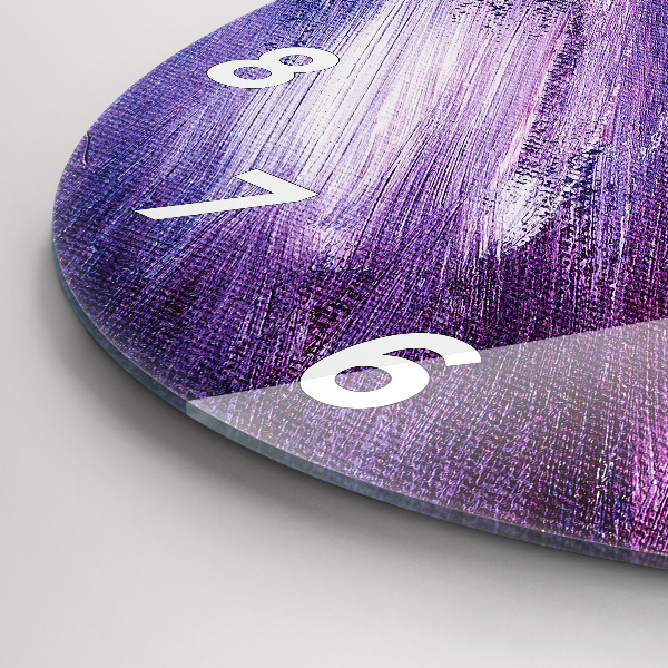 Reloj redondo pared Textura de pintura acrílica