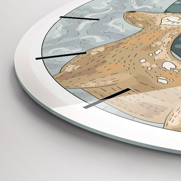 Reloj de pared redondo Animales nocturnos Luna