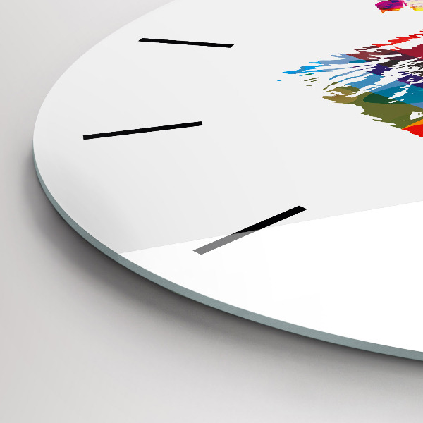 Reloj redondo pared Cabeza de oso