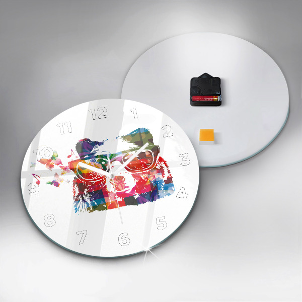 Reloj redondo pared Cabeza de oso