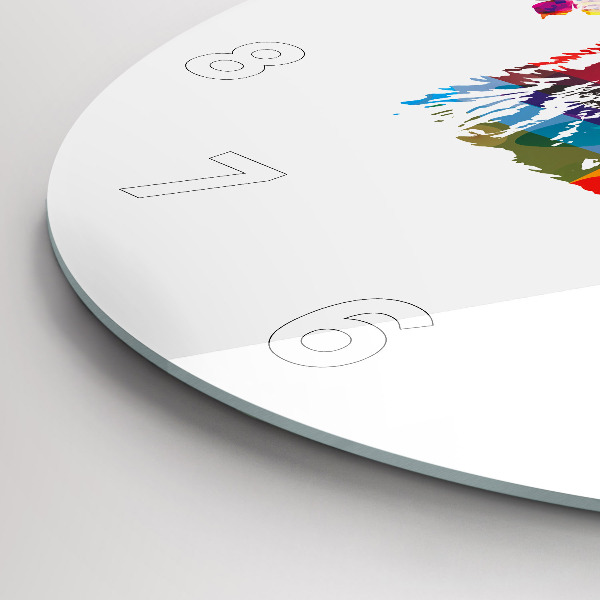 Reloj redondo pared Cabeza de oso